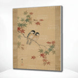 Diamond Painting Zwei Vögel zwischen Ahornblättern (Herbst) Japan