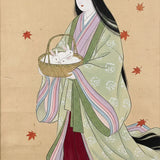 Diamond Painting Weiße Kaninchen im Herbstkorb Japan