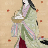 Malen nach Zahlen Weiße Kaninchen im Herbstkorb Japan