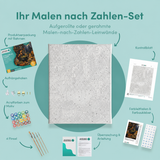 Inhalt des Malen-nach-Zahlen-Sets Bonbons aus der Hexenküche