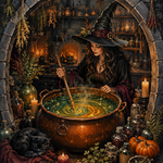 Malen nach Zahlen Brauen bei Kerzenlicht – Halloween-Motiv