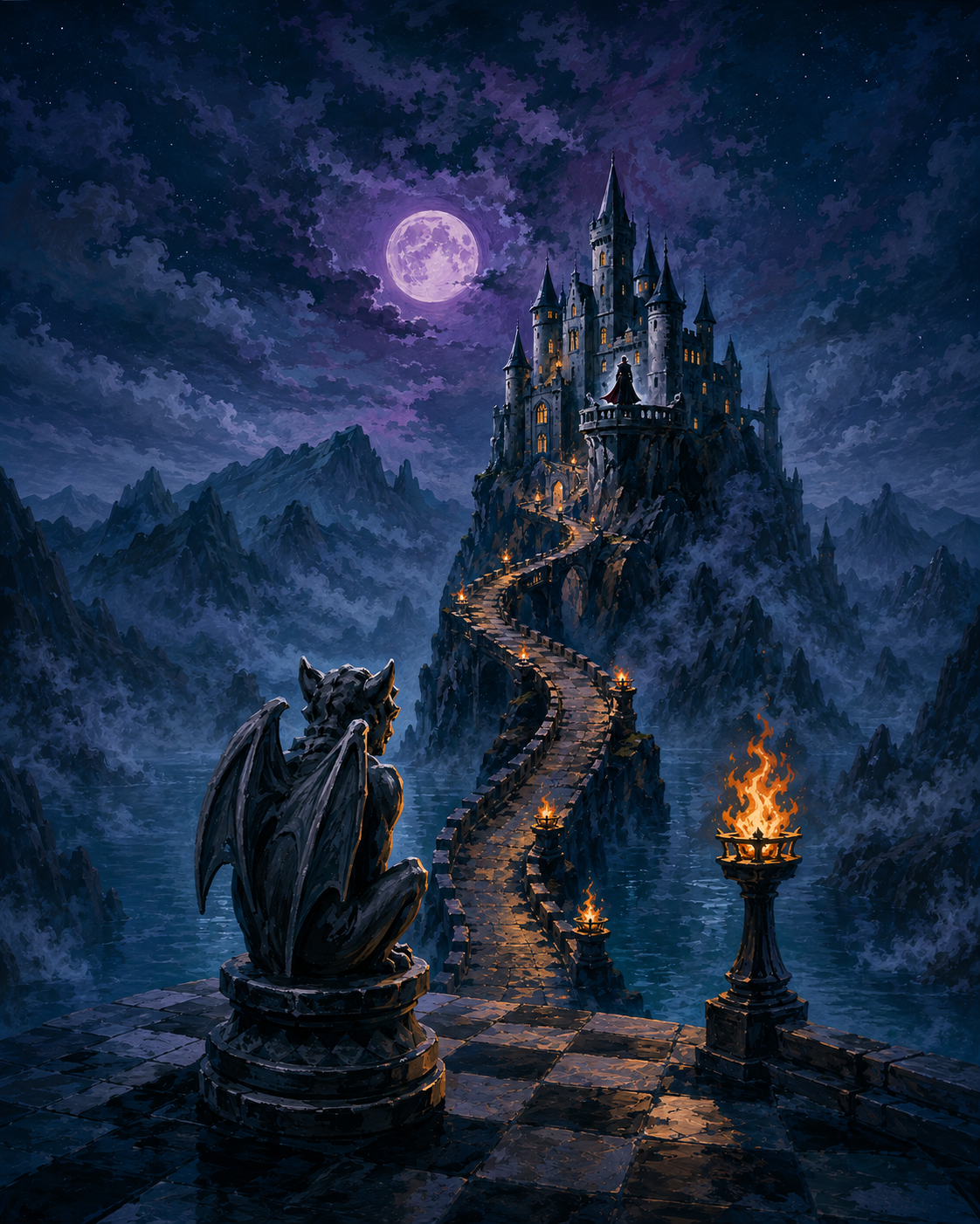 Malen nach Zahlen Das Schloss des Nachtgrafen – Halloween-Motiv