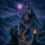 Malen nach Zahlen Das Schloss des Nachtgrafen – Halloween-Motiv
