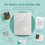 Inhalt des Malen-nach-Zahlen-Sets Der bunte Kürbishof