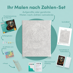 Inhalt des Malen-nach-Zahlen-Sets Der funkelnde Hexenkessel