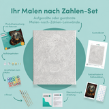 Inhalt des Malen-nach-Zahlen-Sets Der funkelnde Hexenkessel