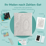 Inhalt des Malen-nach-Zahlen-Sets Der Geist hinter dem Spiegel