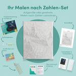 Inhalt des Malen-nach-Zahlen-Sets Der Geisterzug um Mitternacht