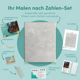 Inhalt des Malen-nach-Zahlen-Sets Der König der Kürbisse