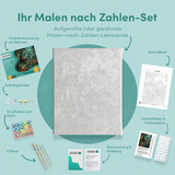 Inhalt des Malen-nach-Zahlen-Sets Der Tisch der tausend Tränke