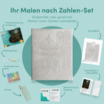 Inhalt des Malen-nach-Zahlen-Sets Der verzauberte Nachtjahrmarkt