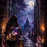 Malen nach Zahlen Der Wächter des Kristallfriedhofs – Halloween-Motiv