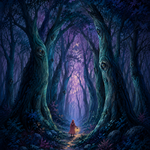 Malen nach Zahlen Der Wald schaut zurück – Halloween-Motiv