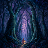 Malen nach Zahlen Der Wald schaut zurück – Halloween-Motiv