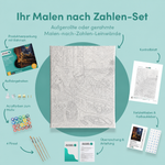 Inhalt des Malen-nach-Zahlen-Sets Die Mumie erwacht