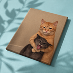 Leinwand-Mockup von Die unfreiwillige Umarmung