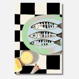 Fischtrio als Malen-nach-Zahlen-Motiv