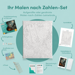 Inhalt des Malen-nach-Zahlen-Sets Geisterstunde im Mondschein
