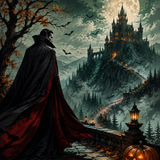 Malen nach Zahlen Graf der roten Nacht – Halloween-Motiv