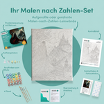 Inhalt des Malen-nach-Zahlen-Sets Graf der roten Nacht