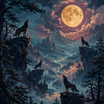 Malen nach Zahlen Heulen unter dem Vollmond – Halloween-Motiv