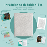 Inhalt des Malen-nach-Zahlen-Sets Jahrmarkt der Nachtgestalten