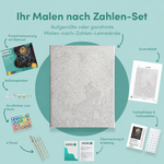Inhalt des Malen-nach-Zahlen-Sets Jenseits des Kürbismonds