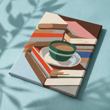 Kaffeepause als fertige Leinwand