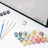 Malen-nach-Zahlen-Set mit Farben und Pinseln