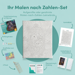 Inhalt des Malen-nach-Zahlen-Sets Kleine Monster im Bonbonglas