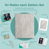 Inhalt des Malen-nach-Zahlen-Sets Mondfest der Schatten