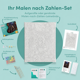 Inhalt des Malen-nach-Zahlen-Sets Nacht der klassischen Monster