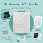 Inhalt des Malen-nach-Zahlen-Sets Nebel über dem verlassenen Zirkus