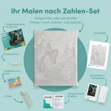Inhalt des Malen-nach-Zahlen-Sets Reiter unter dem Gewitterhimmel