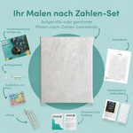Inhalt des Malen-nach-Zahlen-Sets Spuk unter dem Meer