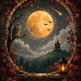 Malen nach Zahlen Sterne über Allerseelen – Halloween-Motiv