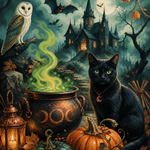 Malen nach Zahlen Symbole der Geisternacht – Halloween-Motiv