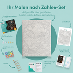 Inhalt des Malen-nach-Zahlen-Sets Verhextes Tal bei Nacht