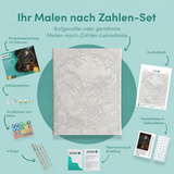 Inhalt des Malen-nach-Zahlen-Sets Verhextes Tal bei Nacht