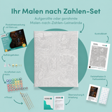 Inhalt des Malen-nach-Zahlen-Sets Vier Räume voller Spuk