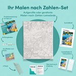Inhalt des Malen-nach-Zahlen-Sets Zitronenküste