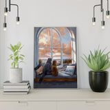 Diamond Painting Katzen am Fenster