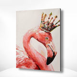 Malen nach Zahlen Flamingo mit Krone