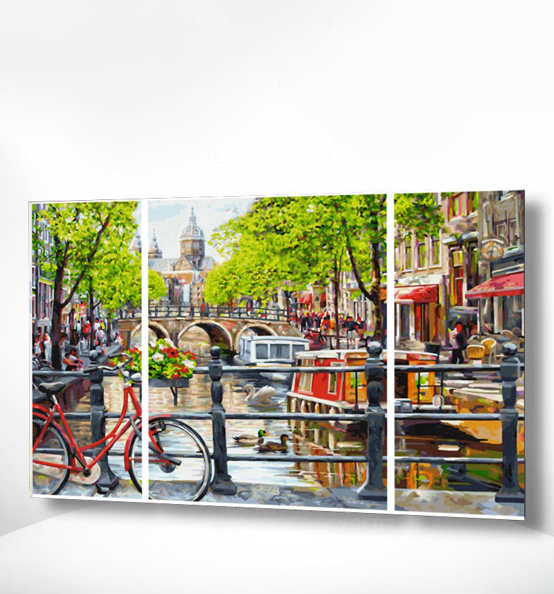 Malen nach Zahlen Triptychon Amsterdam