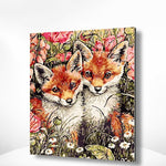 Malen nach Zahlen 2 Babyfüchse