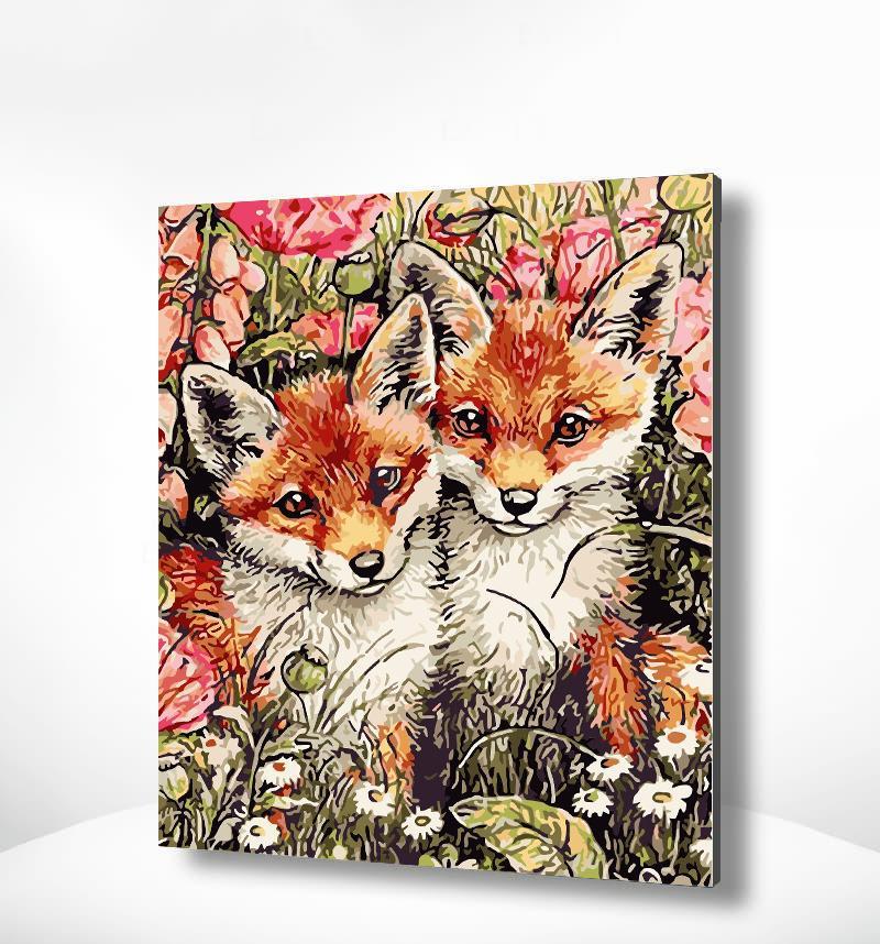 Malen nach Zahlen 2 Babyfüchse