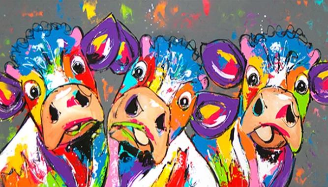 Malen nach Zahlen 3 Kühe