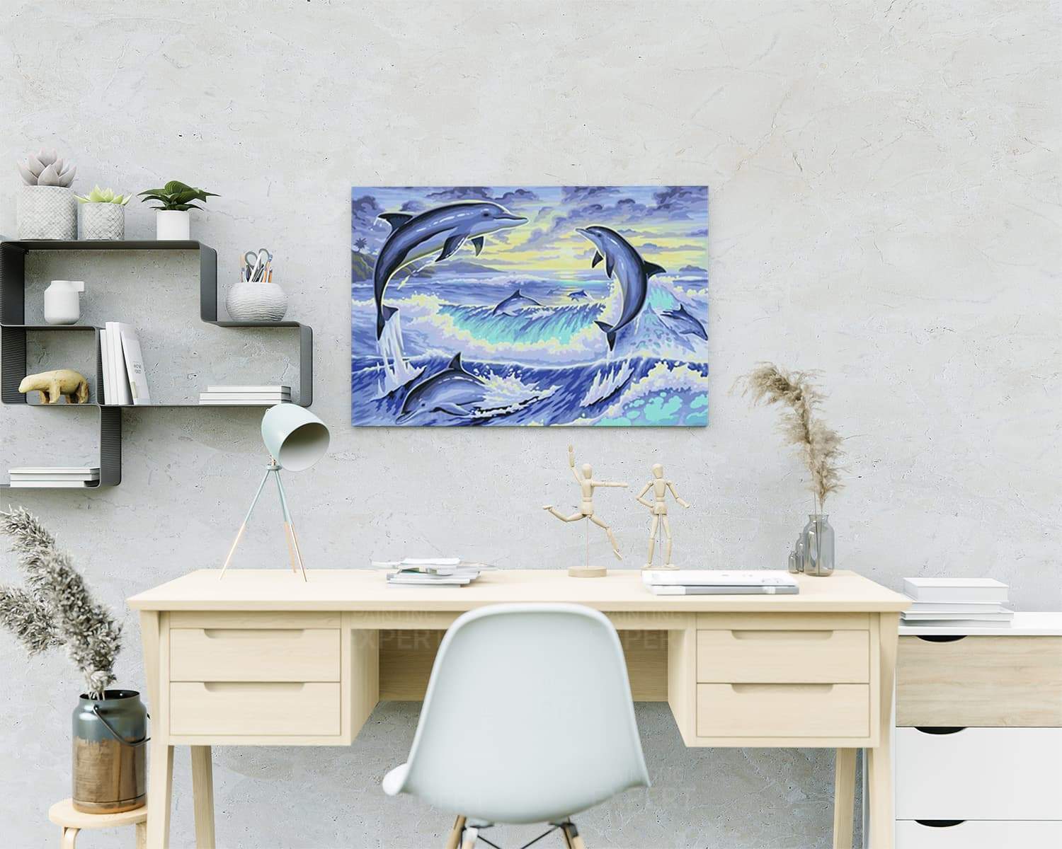 Malen nach Zahlen 6 Delfine