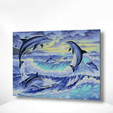 Malen nach Zahlen 6 Delfine