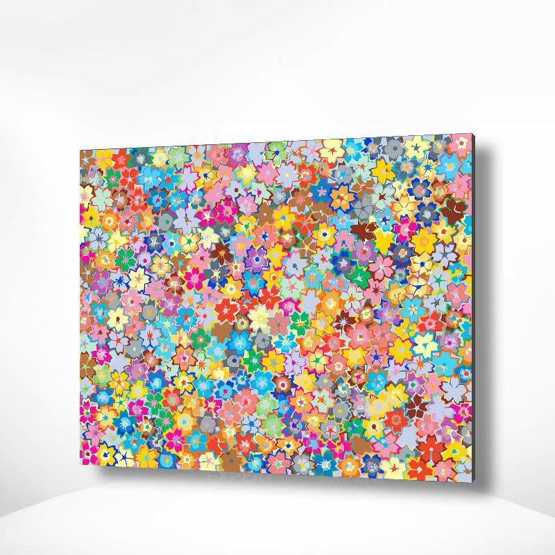 Malen nach Zahlen Abstrakte Blumen